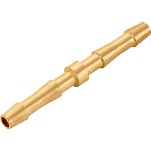 LUX Schlauchverbinder, Ø 6 mm, aus Messing für Druckluftschläuche.