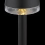 Schwarze Globo LED Solarleuchte aus Kunststoff, Ø 8 cm, für den Außenbereich.
