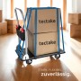 Tectake Plattformwagen  Klappbarer Handgriff Mit Aufbewahrungsfach 2 Block  und 2 Drehrollen  73 x 47 x 83 cm Schwarz_7
