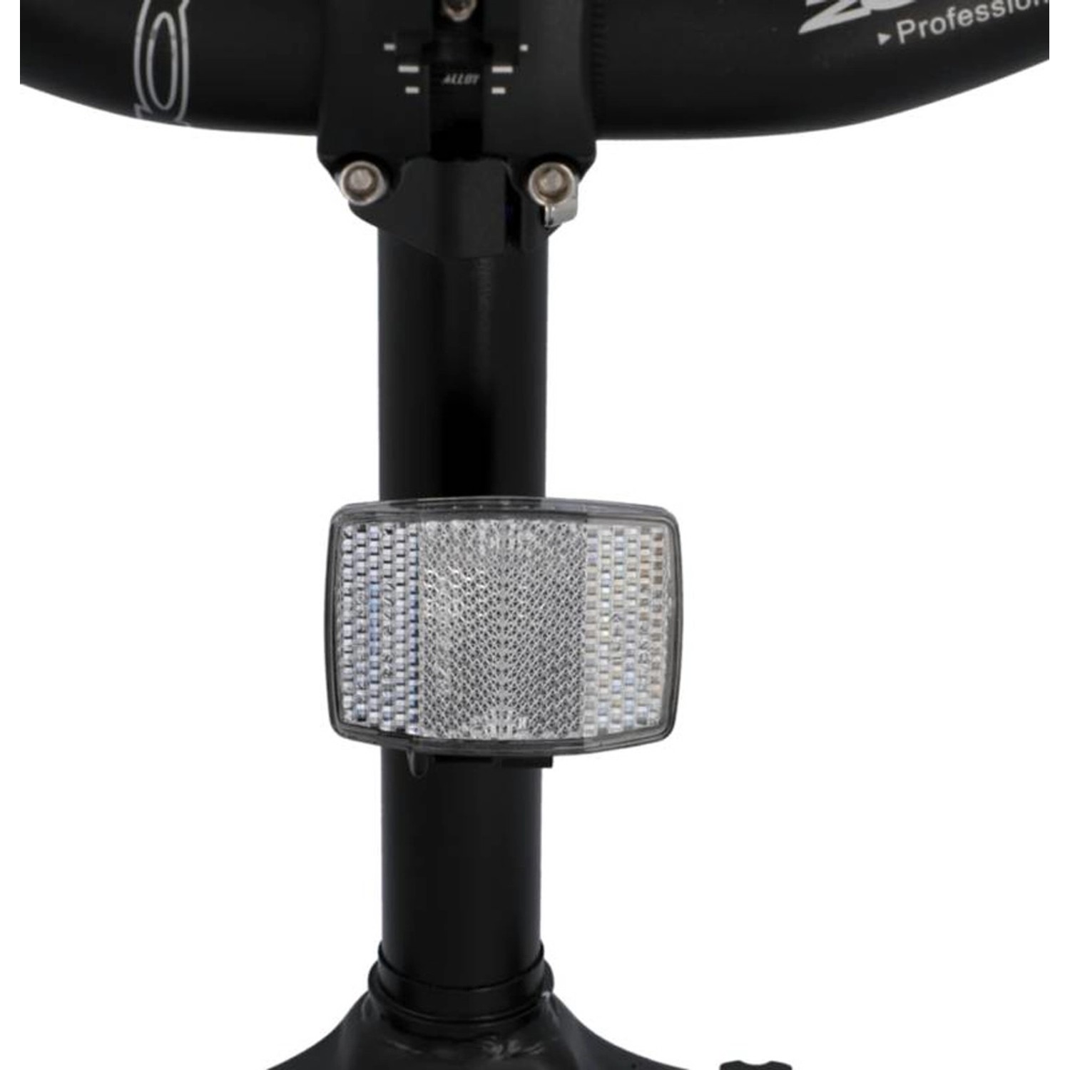 Fischer Fahrrad-Frontreflektor zur Vorbaubefestigung am Fahrrad.