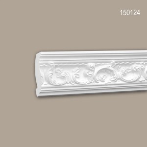 Weiße PROFHOME Eckleiste 150124 im 10er Set mit Rokoko/Barock Design.