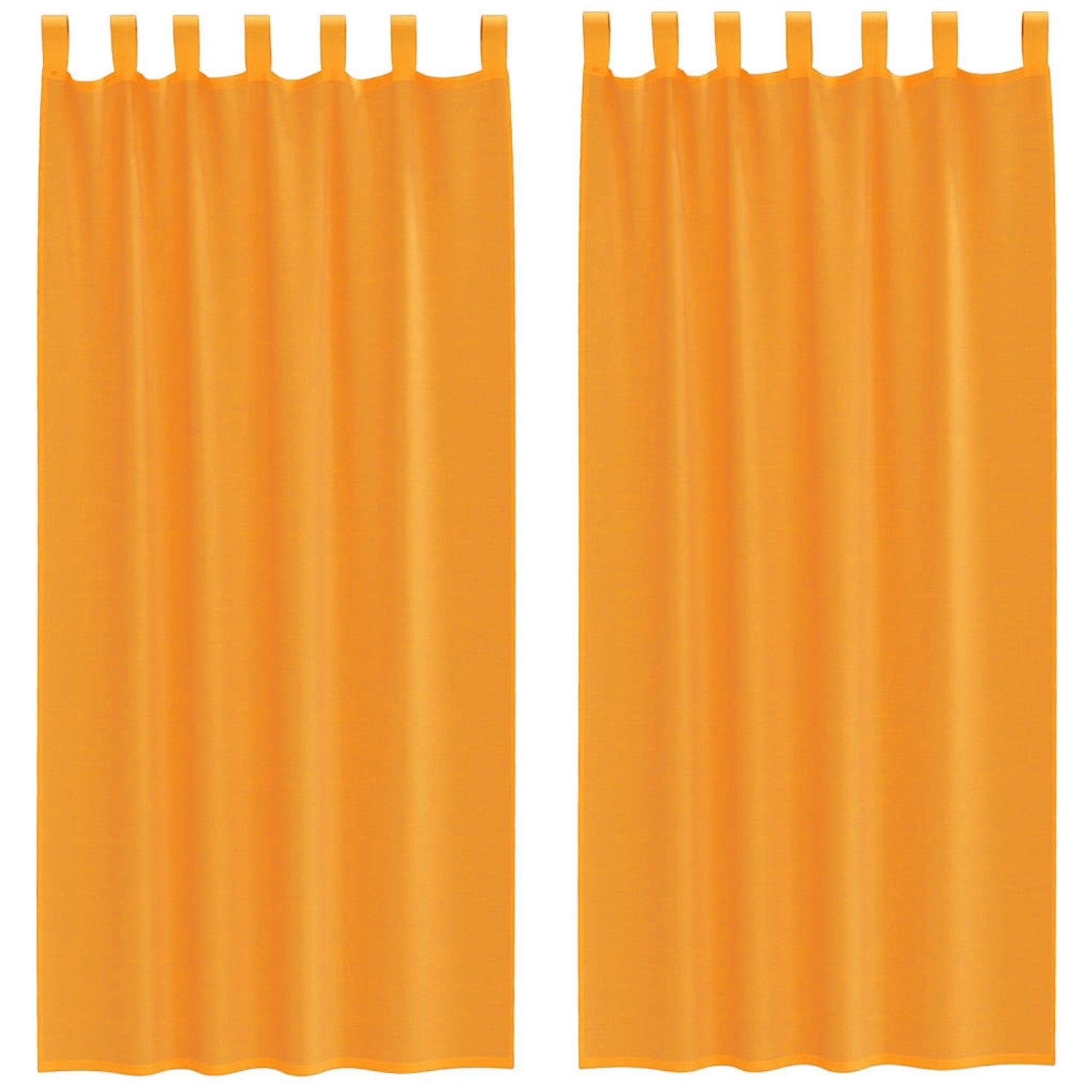 vidaXL Voile Vorhänge mit Schlaufen 2 Stk Orange 140x245 cm 4102284 günstig online kaufen
