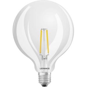 Ledvance Smart+ Leuchtmittel Wifi Filament Globe E27/6W, klare smarte Glühbirne mit Glühfaden.