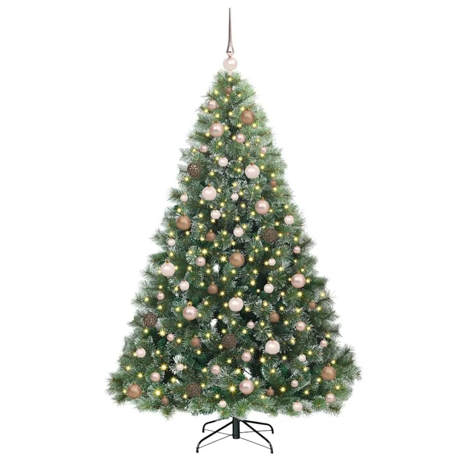 vidaXL Künstlicher Weihnachtsbaum mit 300 LEDs Grün 180 cm PE und PVC 3397846