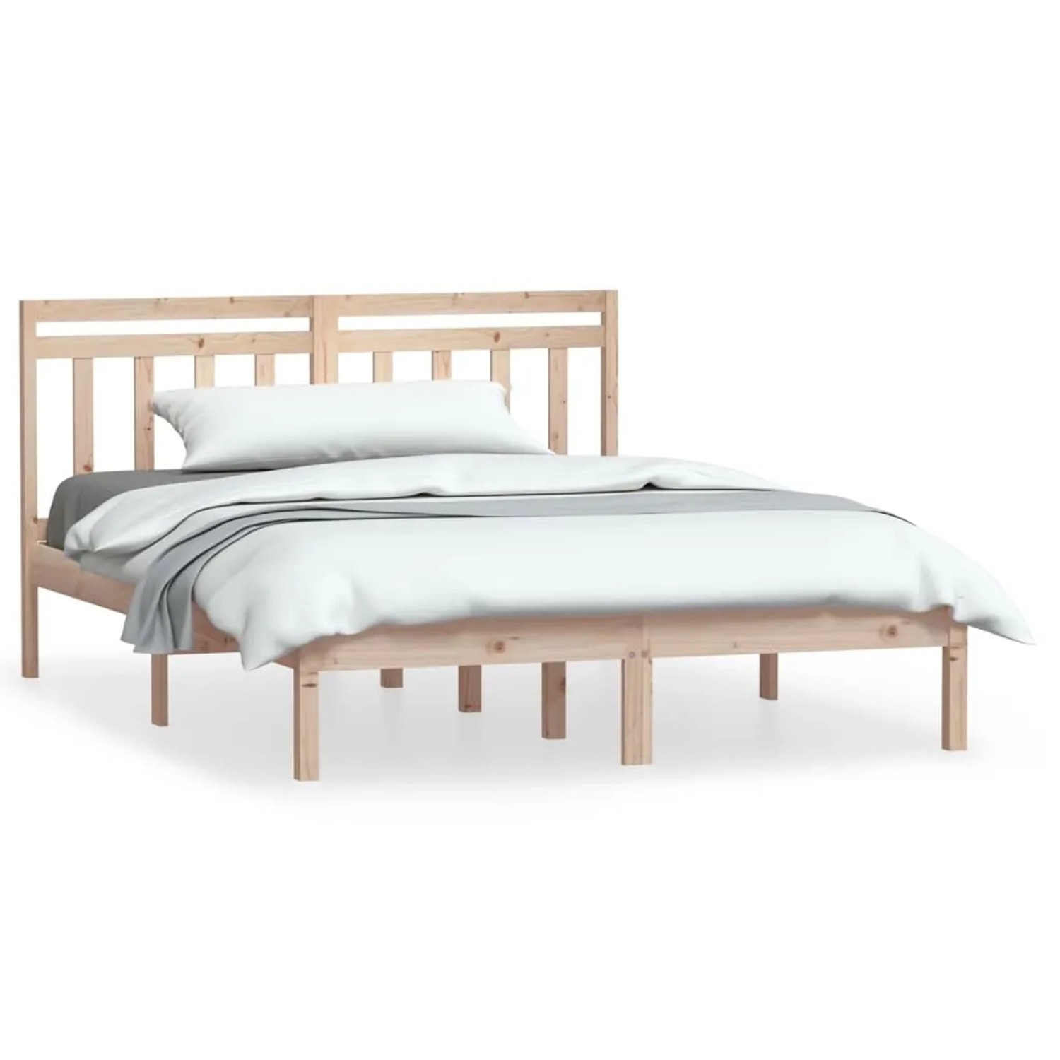 vidaXL Massivholzbett Kiefer 140x200 cm1039387