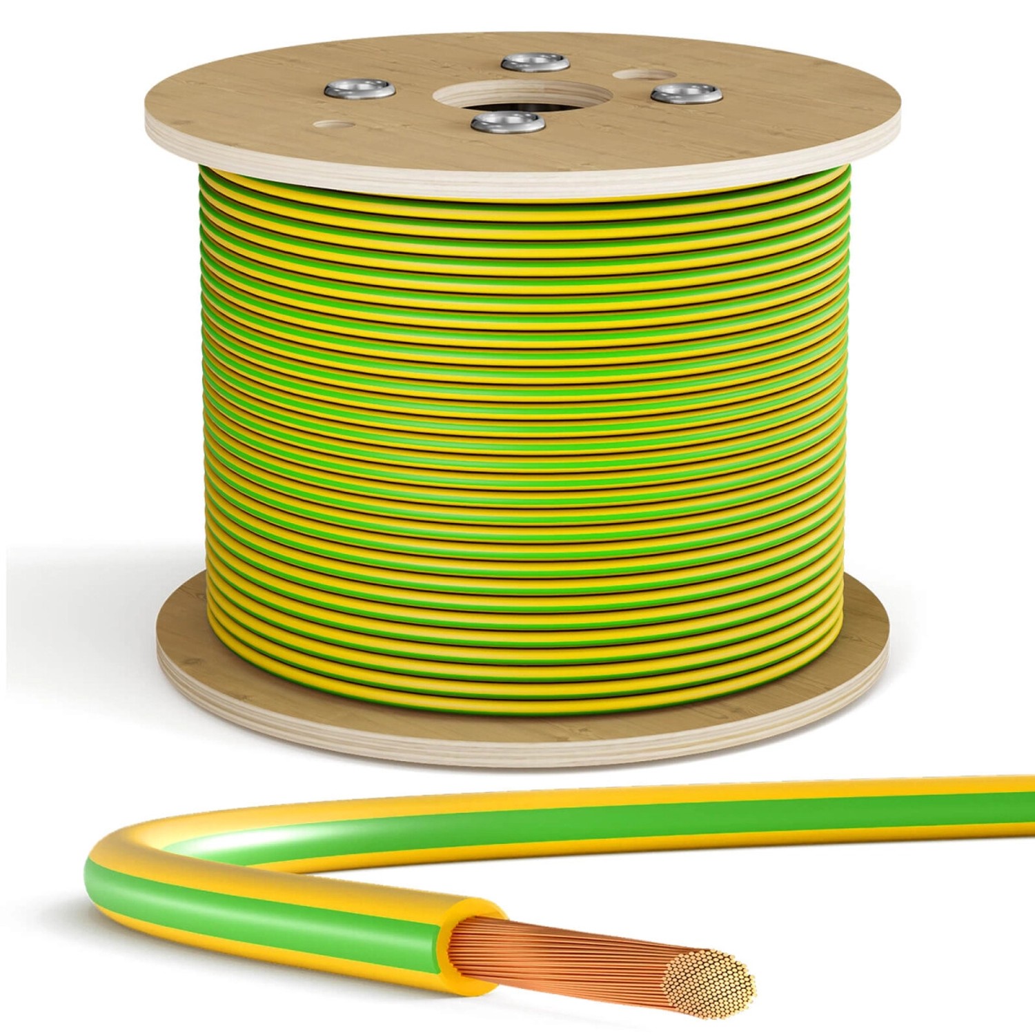 hb-digital 500m Erdungskabel 6mm2 PVC Aderleitung H07V-K Flexibel für PV Anlagen
