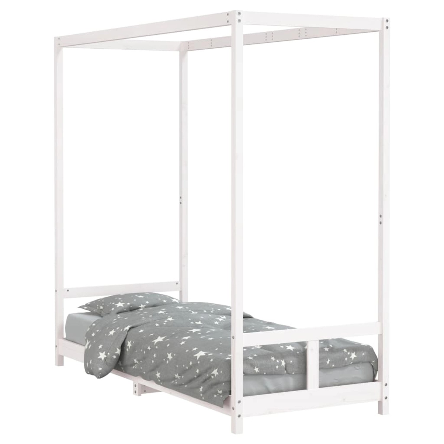 vidaXL Kinderbett Weiß 80x200 cm Massivholz Kiefer 834520 günstig online kaufen