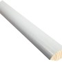 Grauer Viertelstab aus Kiefernholz, 18x18x2400 mm, für Wand- und Deckenabschlüsse.