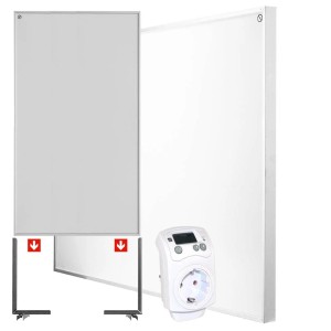 Allegra24 Infrarottrockner T600 mit Thermosteuerung und Edelstahlstandfüßen.