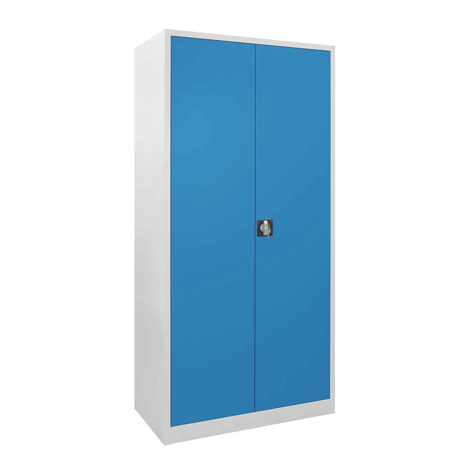 PROREGAL Flügeltürschrank Owl Mit 4 Fachboden HxBxT 195x95x60cm Lichtgrau/Lichtblau