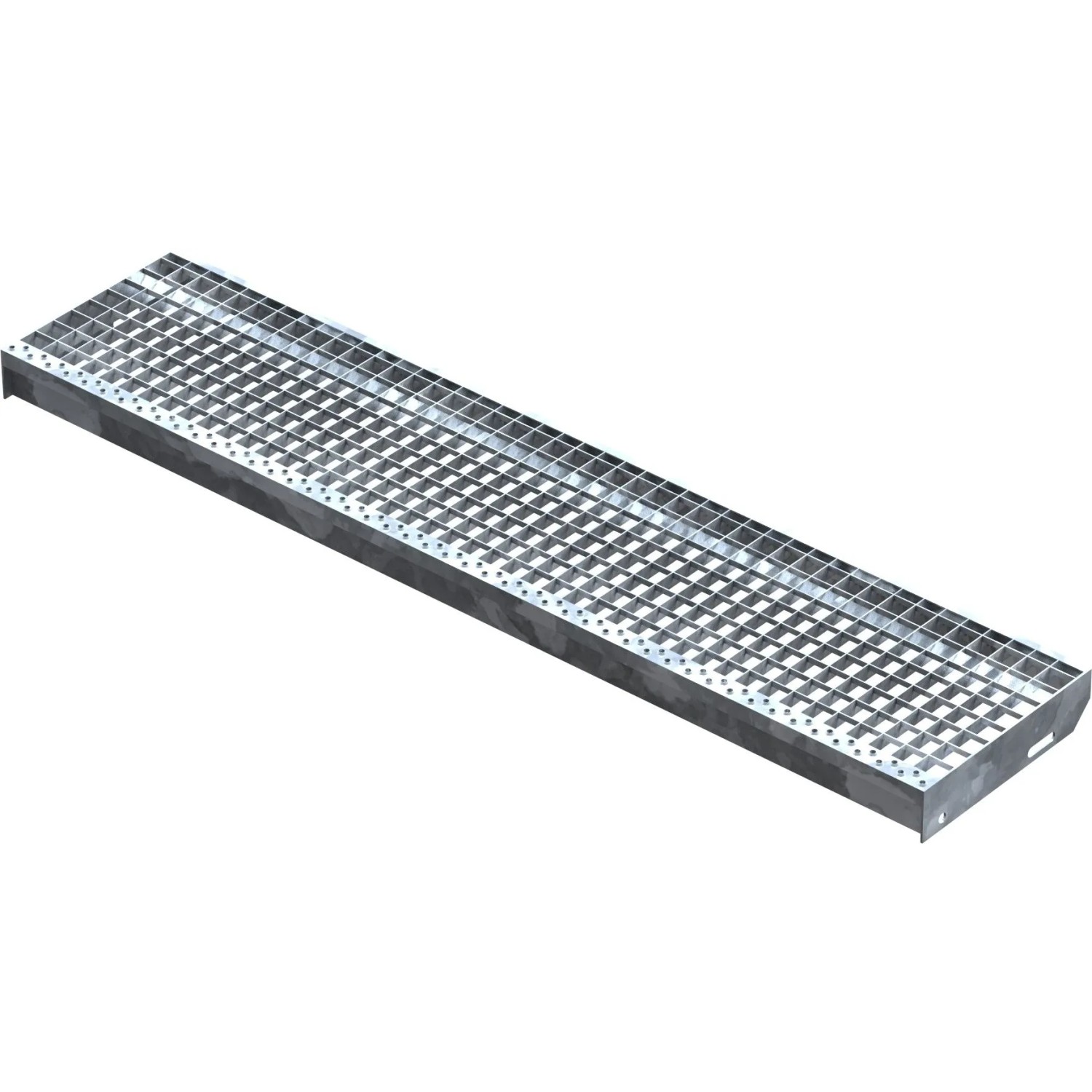 FeNau Gitterroststufe Treppenstufe Maße 1400x305 mm 30/30 mm S235JR St37-2 Im Vollbad Feuerverzinkt