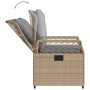Verstellbarer Gartenstuhl aus Rattan mit Kissen, Teil der 9-tlg. vidaXL Essgruppe.
