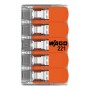 5er-Pack Wago Hebelklemme, 5-polig, für Leiter von 0,2 - 4 mm².