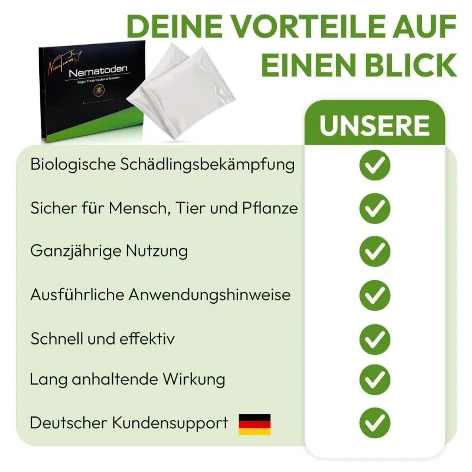 NemaTaurus SF Nematoden Packung zur Schädlingsbekämpfung gegen Trauermücken und Thripse.