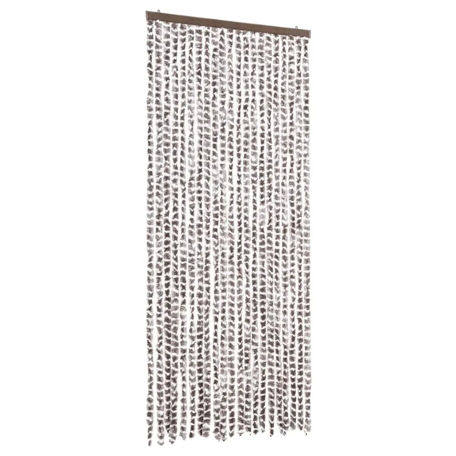 vidaXL Insektenschutz-Vorhang Taupe und Weiß 90x220 cm Chenille 325461