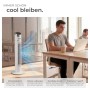 Tectake Turmventilator  Oszillierend 3 Modi und 3 Geschwindigkeitsstufen  31 x 31 x 90 cm Weiß_4