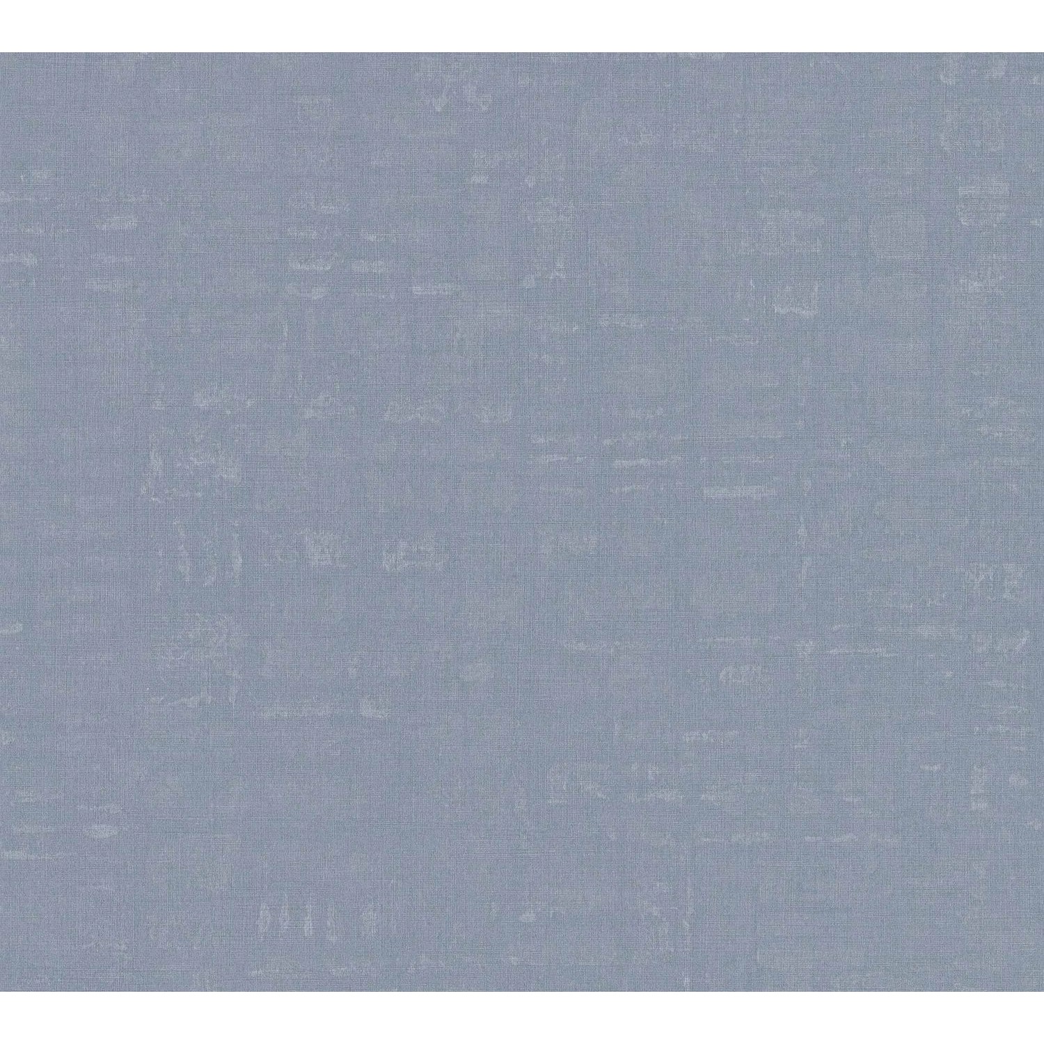 PROFHOME 387457-GU Uni Tapete Textiloptik Matt Blau Tauben-Blau 0,53 m x 10 günstig online kaufen