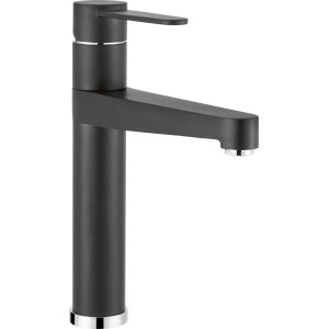 Schwarze baliv Küchenarmatur KI-1210, Einhebelmischer mit hohem Auslauf.