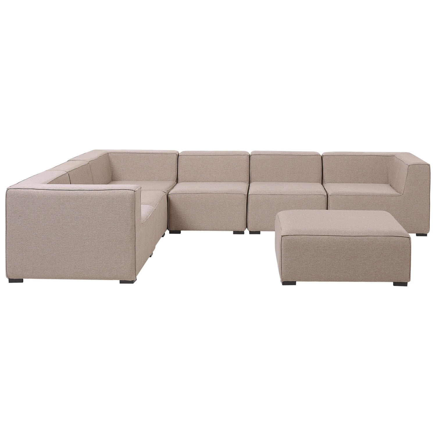 Beliani Lounge Set AREZZO Sandbeige 250x320x65