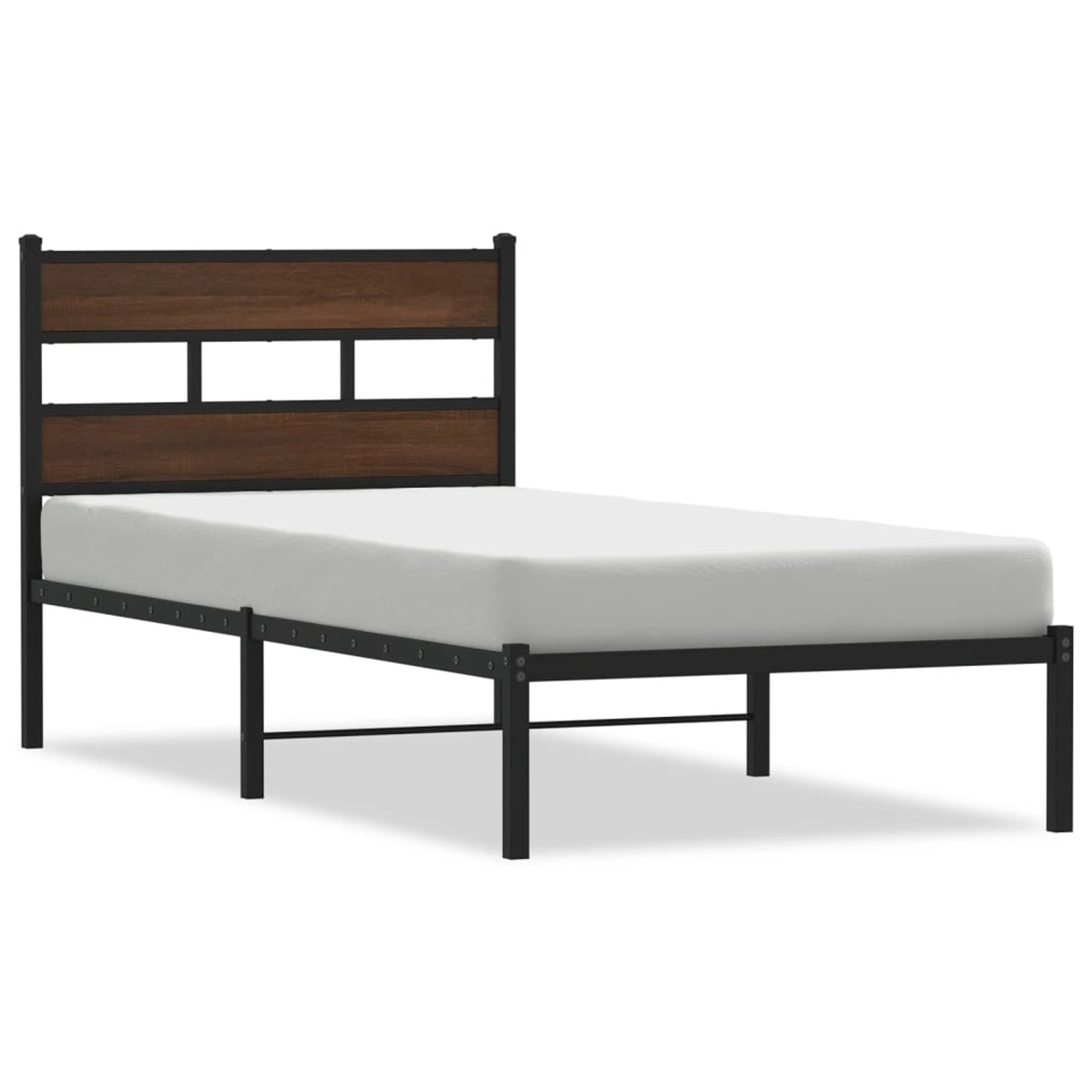 vidaXL Bettgestell ohne Matratze mit Kopfteil Braun Eiche 90x200 cm 4017144 günstig online kaufen