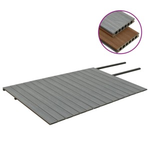 vidaXL WPC Terrassendielen mit Zubehör Braun und Grau 30 m² 2,2 m 3070467
