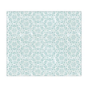 Banjado Herdabdeckplatte aus Glas, blaues Muster, 60x52cm, auch als Schneidebrett nutzbar.