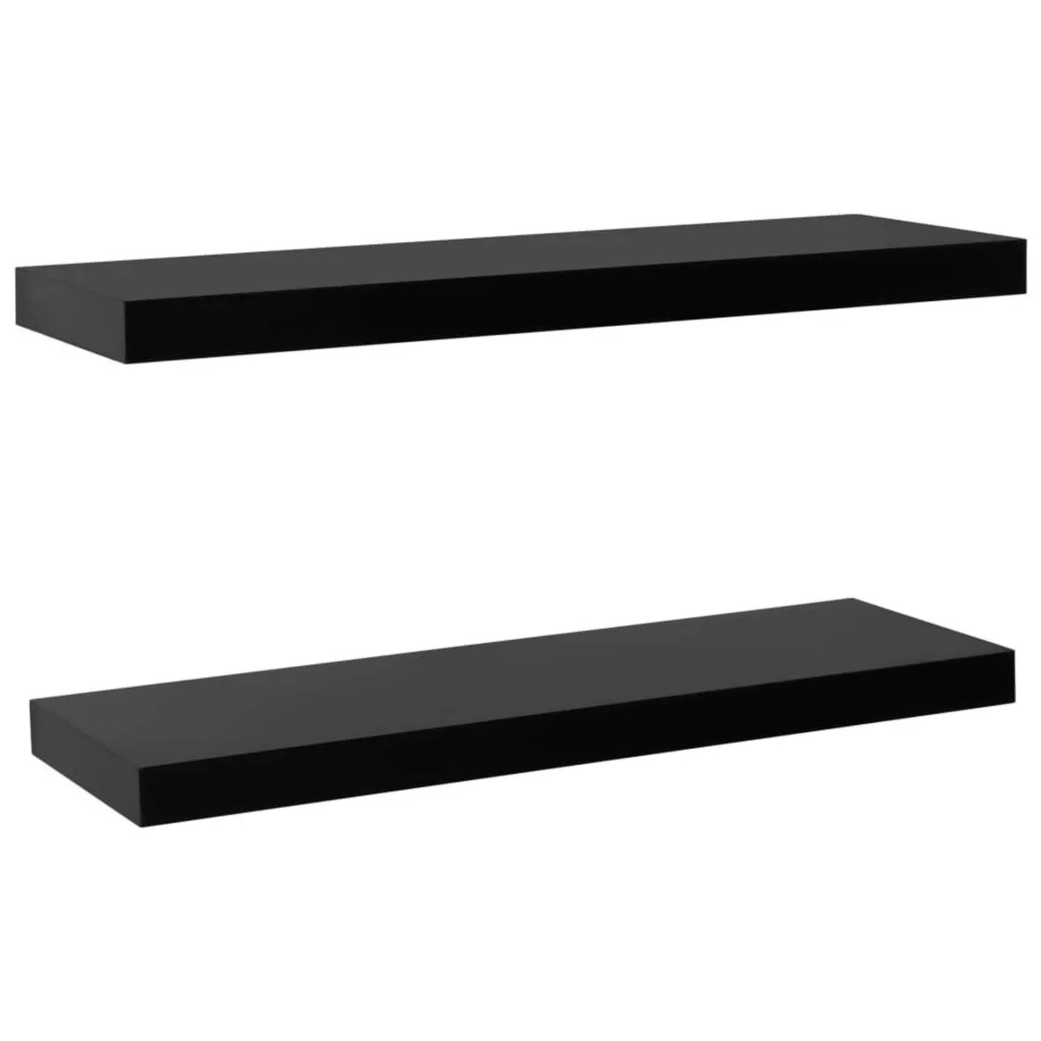vidaXL Schweberegale 2 Stk Schwarz 80x20x3,8 cm 288202