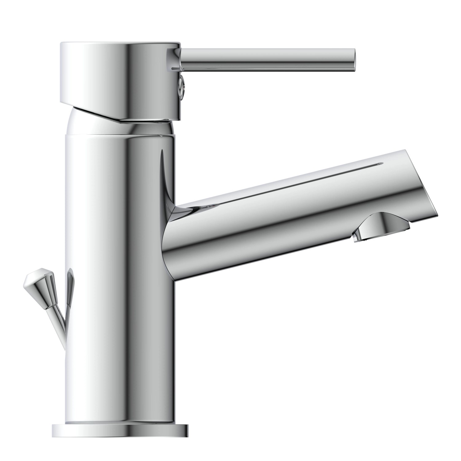 Elegantes Chrom Armatur Vertzt Ebenbild