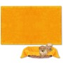 Bestlivings Tierdecke, orange Mikrofaser Hundedecke (90x140 cm) mit Welpen im Korb.
