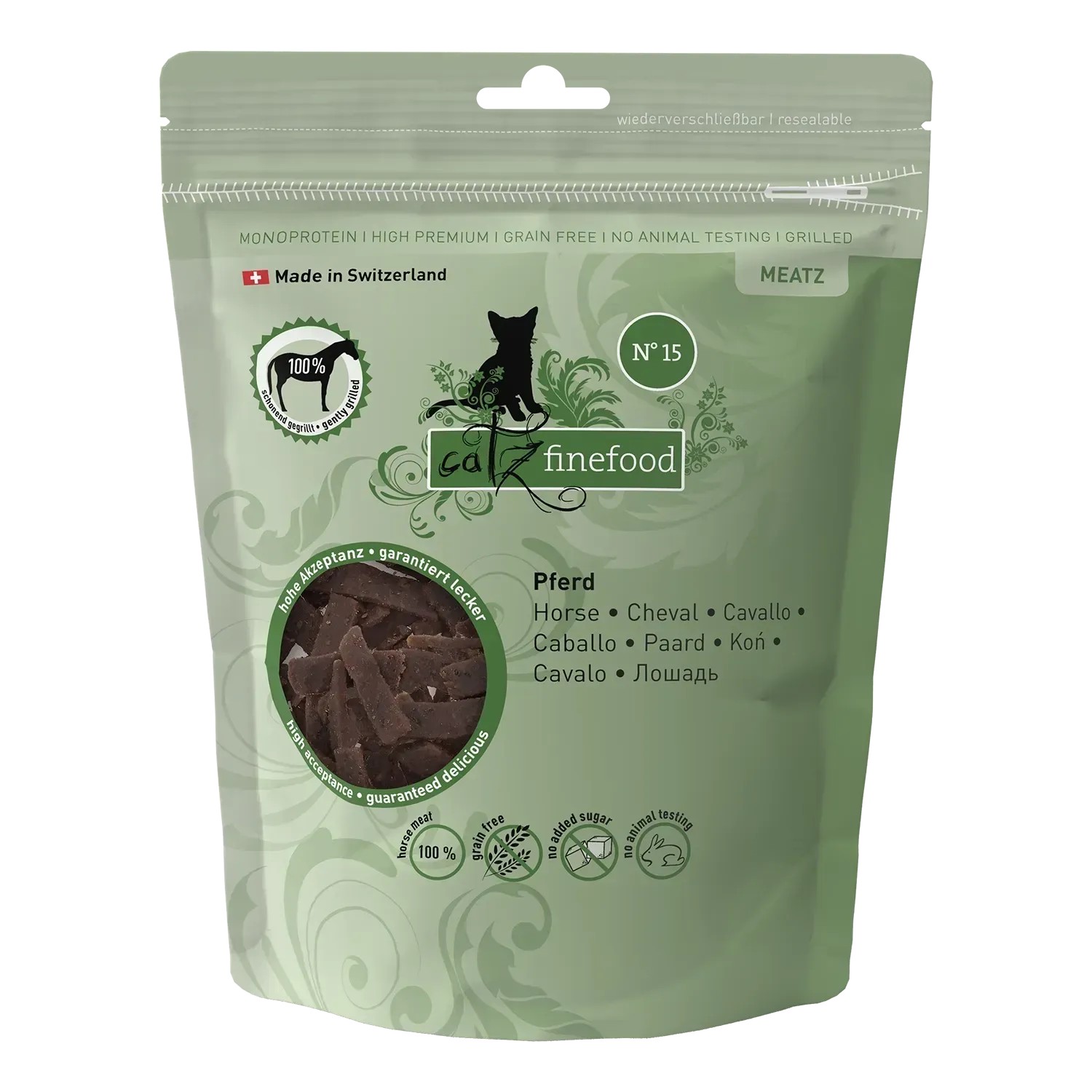 Catz Finefood Katzen-Ergänzungsfutter Meatz N°15 Pferd 45 g