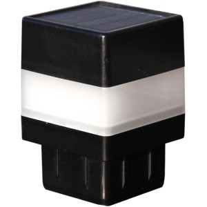 Floraworld LED Solar Pfostenkappe, 2er Set, anthrazit, 4x4 cm für Zaunbau & Sichtschutz.