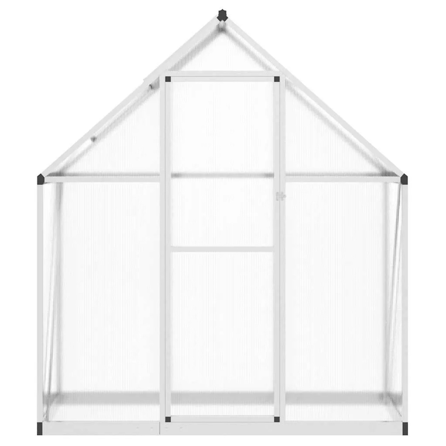 vidaXL Gewächshaus mit Fundamentrahmen Silbern 169x58x195cm Aluminimum 4005816_3