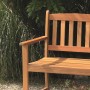 Acamp Gartenbank Woody, 2-Sitzer aus Teakholz (FSC®). Holzbank für Garten und Terrasse.