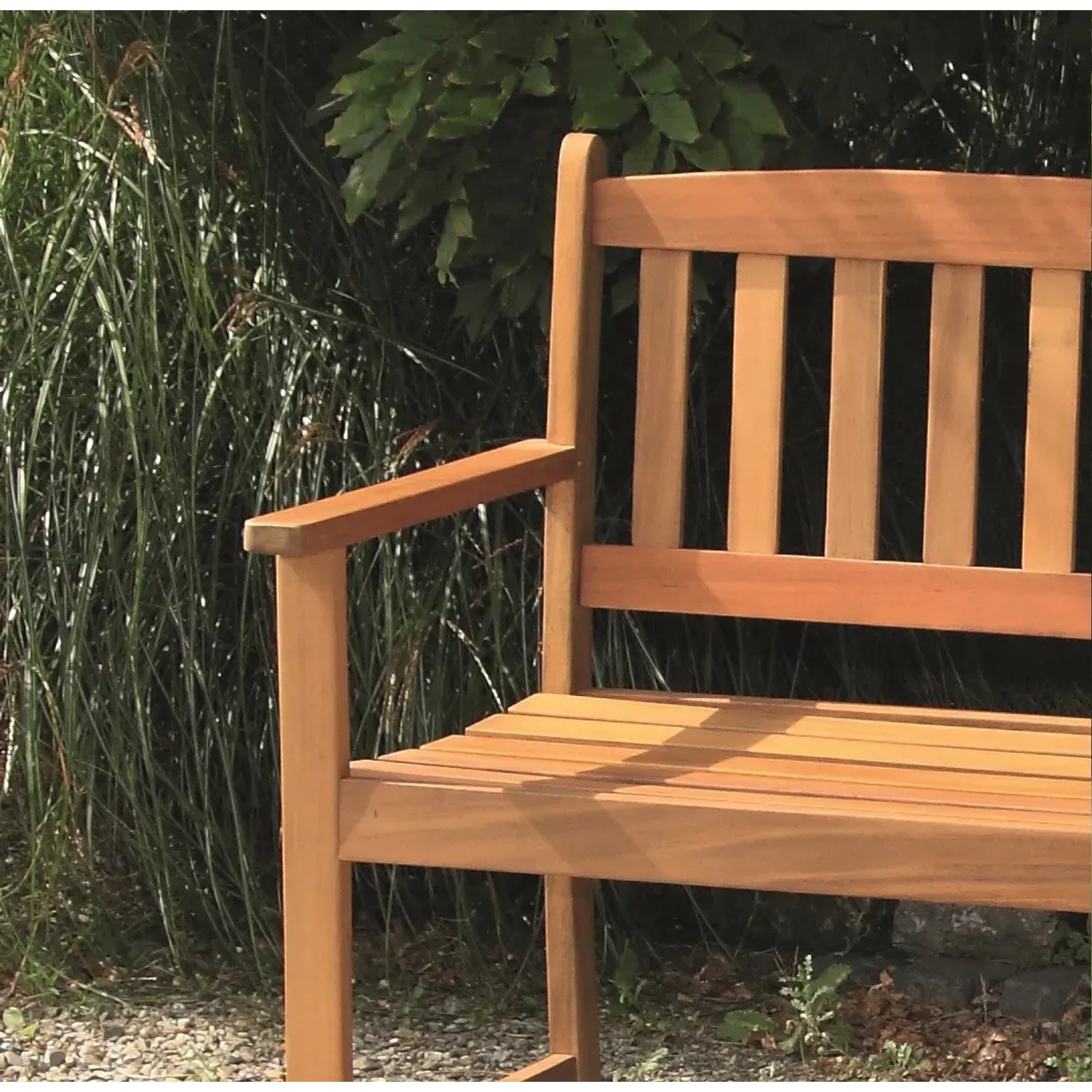 Acamp Gartenbank Woody, 2-Sitzer aus Teakholz (FSC®). Holzbank für Garten und Terrasse.