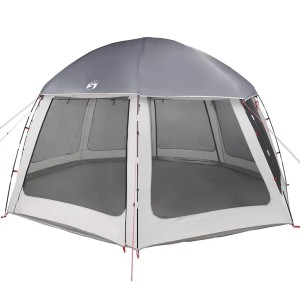 vidaXL Poolzelt mit Abnehmbarem Überzelt Netzwänden Grau 510x510cm 4100636