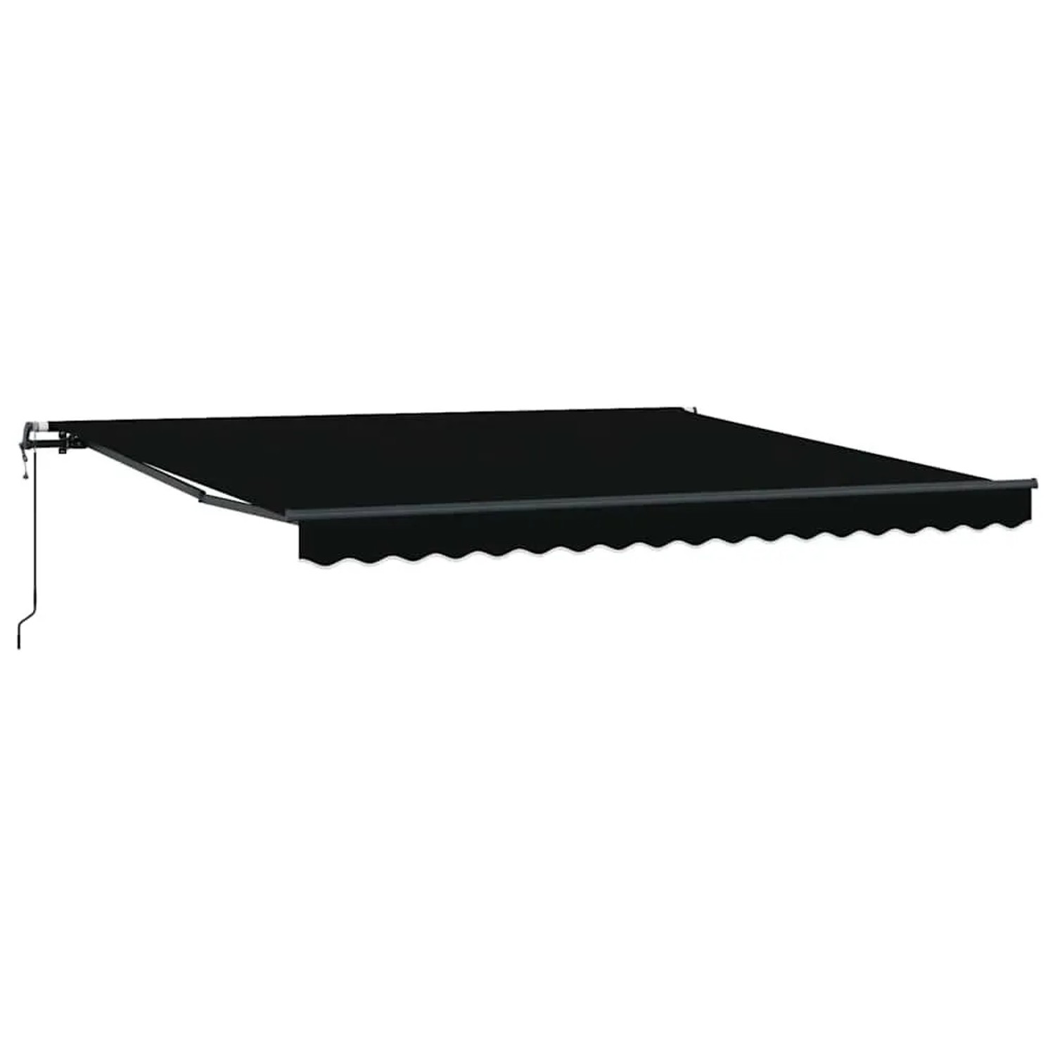 vidaXL Einziehbare Markise Schwarz 400 x 300 cm Stoff und Aluminium 3330597 günstig online kaufen