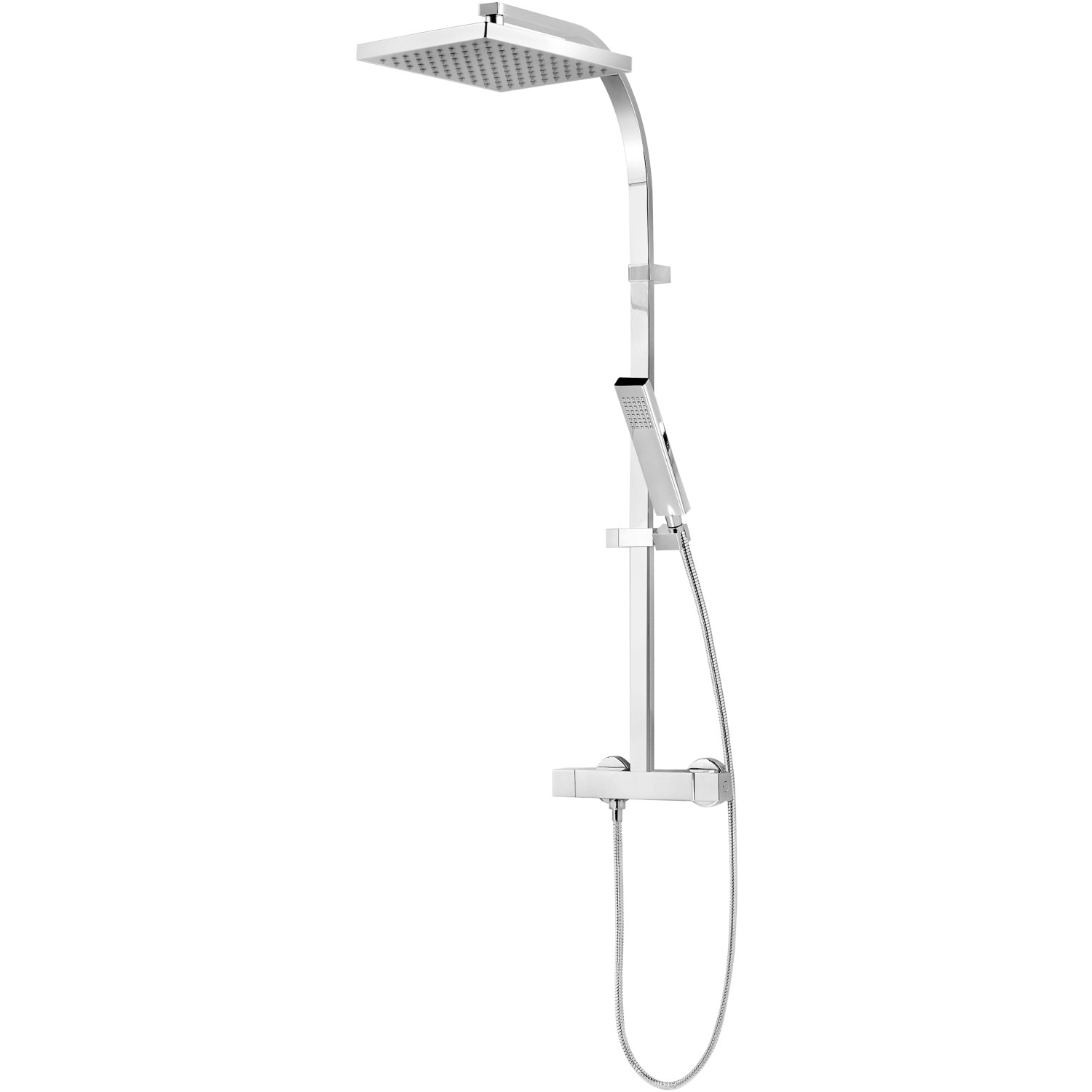Schulte Duschsystem Rain II mit Thermostat Verchromt