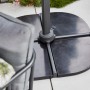 Siena Garden Stahlkreuz für Schirme, pulverbeschichtet, mit eingesetzten Granitplatten.
