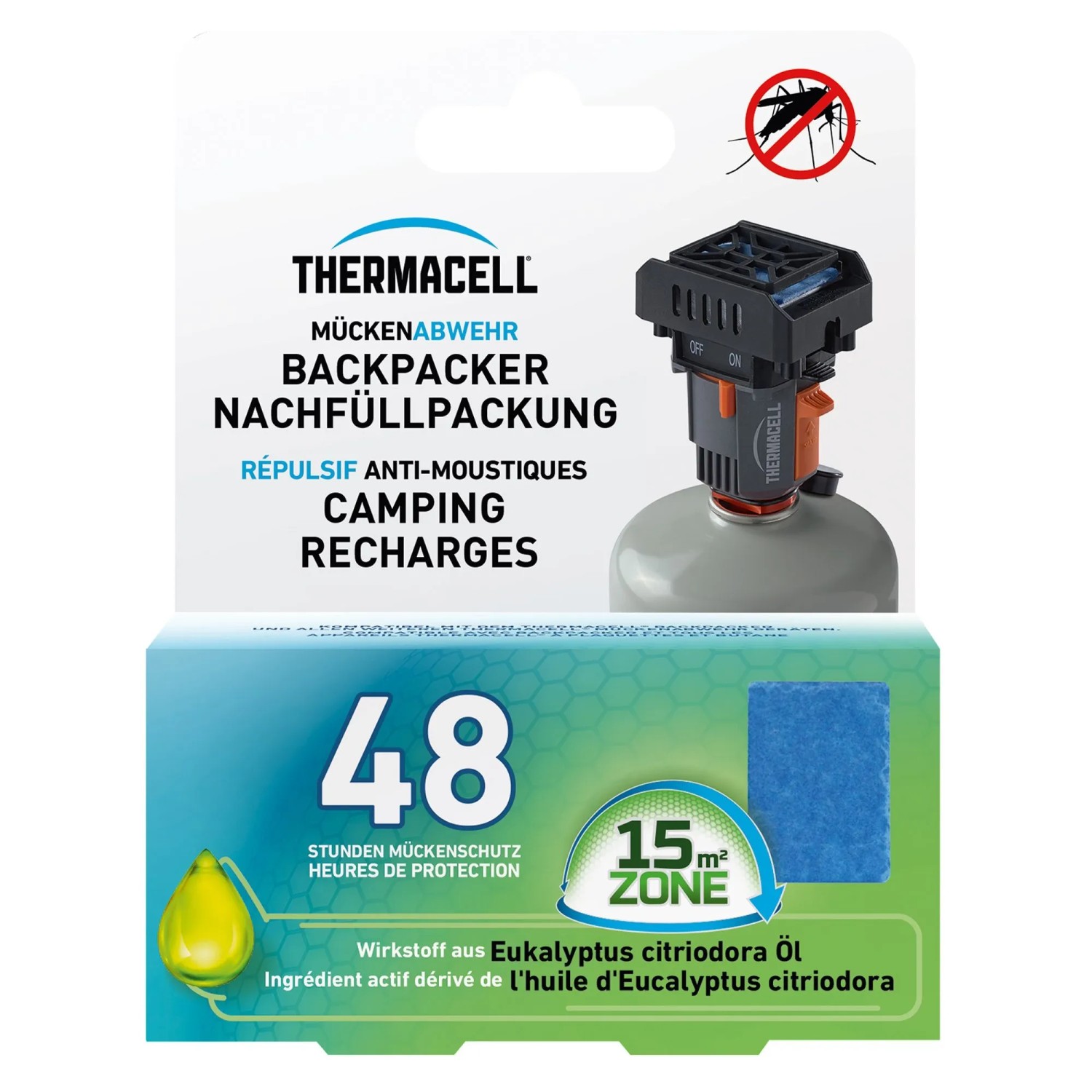 Thermacell Mückenabwehr Backpacker Set mit Nachfüllpackung für 48 Stunden Mückenschutz.