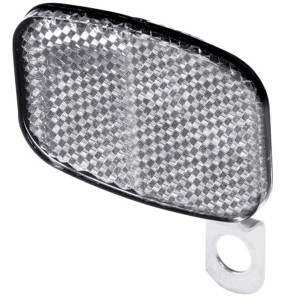 Weißer Prophete Mountainbike-Reflektor mit Halter für Fahrrad-Beleuchtung.