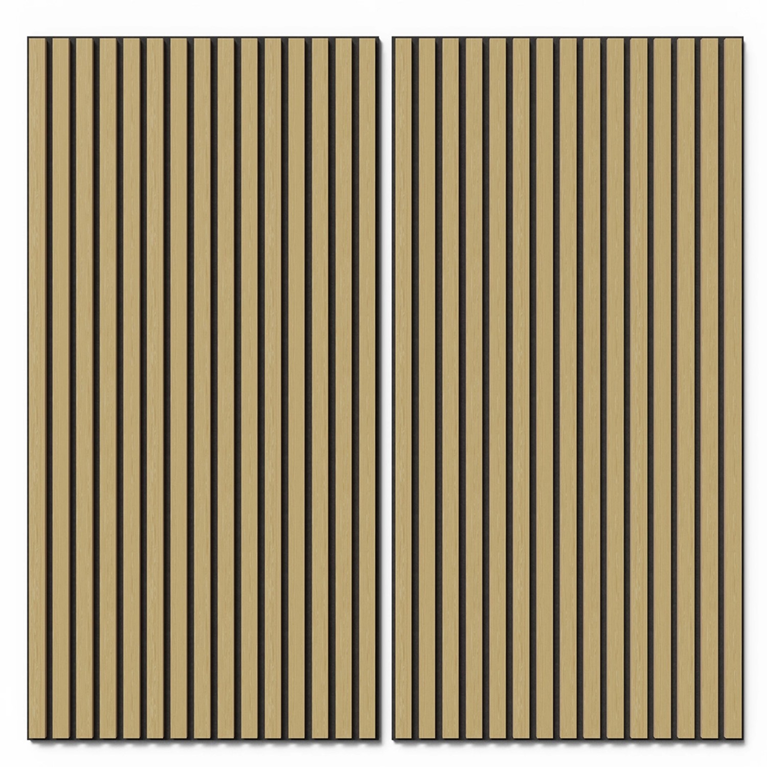 Akustikpaneel Wandverkleidung Eiche MDF Natur Akustikfilz Schwarz 119,8 cm