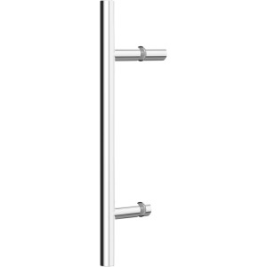 Schulte ExpressPlus Pendeltür AlexaStyle2.0, Alunatur, 80x80x192cm, Detailansicht des Türgriffs.