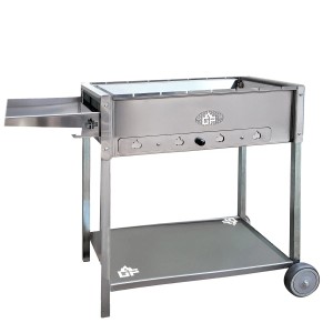 Grillpeter Mangal Batyr Deluxe 60 Schaschlikgrill mit Ablage und Topfhalter