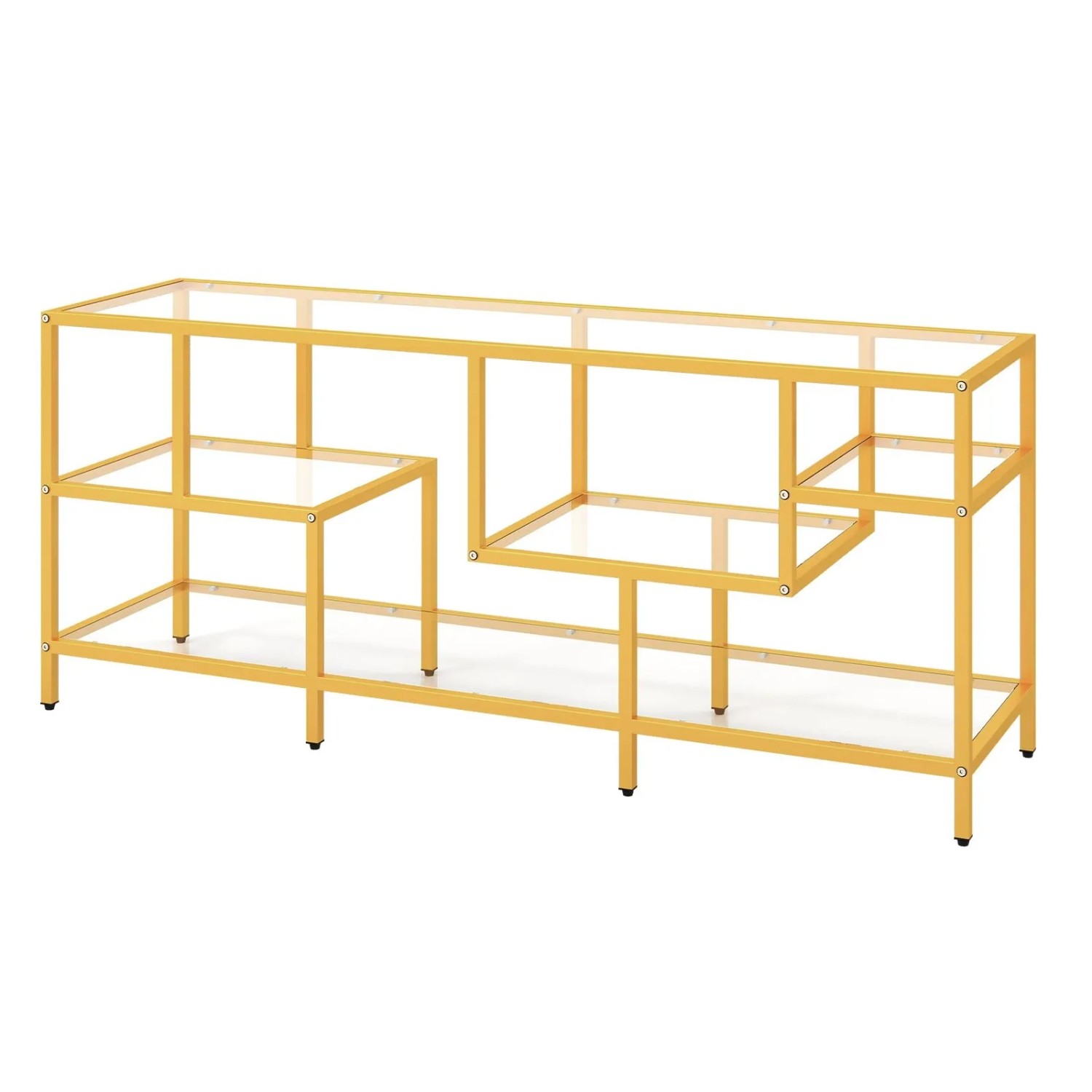 Costway TV-Schrank Fernsehtisch Gold 147 x 40 x 62 cm günstig online kaufen