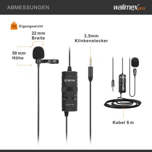 Walimex Pro Boya M1 Pro Ansteckmikrofon Lavaliermikrofon Camcorder Pc Mikrofon