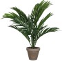 Grüne Kunstpflanze Areca Palme (H 45 cm) im Terrakotta-Topf, detailgetreu und pflegeleicht.
