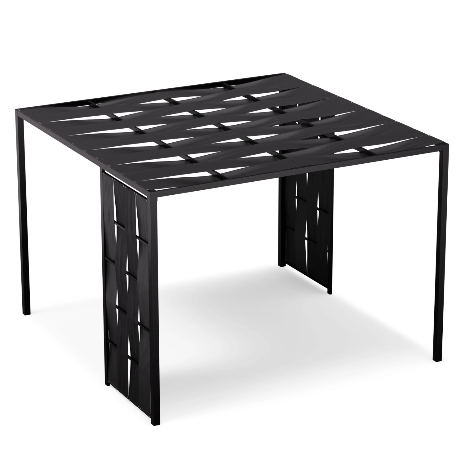 Blumfeldt Shade Cove Stoff-Pergola Gartenpavillon 3x3 m Seitenwände Pulverb günstig online kaufen