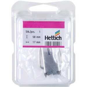 Hettich Kistenverschluss, abschließbar, 58x17mm, Edelstahl. Möbelsicherheit für Kisten und Boxen.