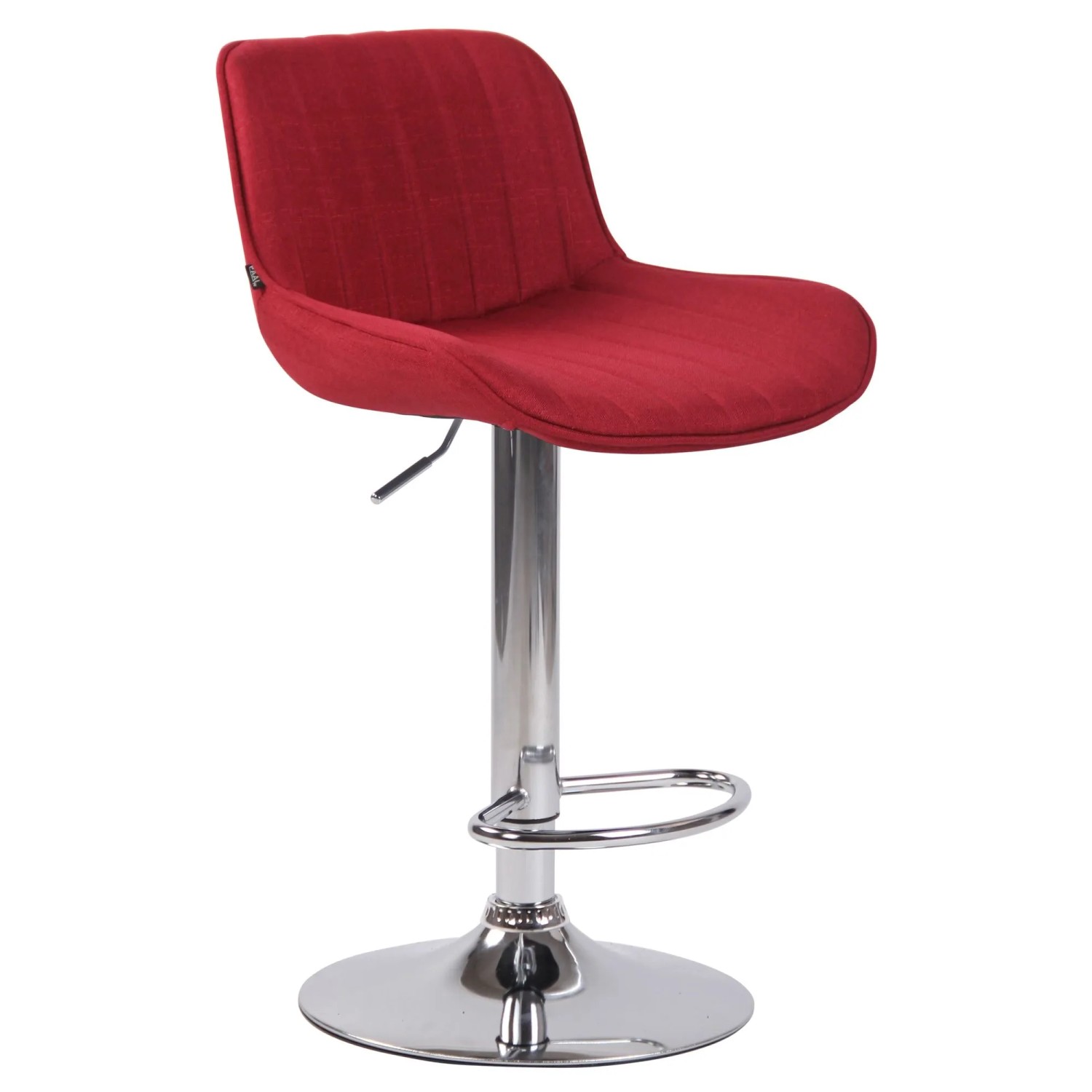 CLP Barhocker Lentini Stoff Rot/Chrom