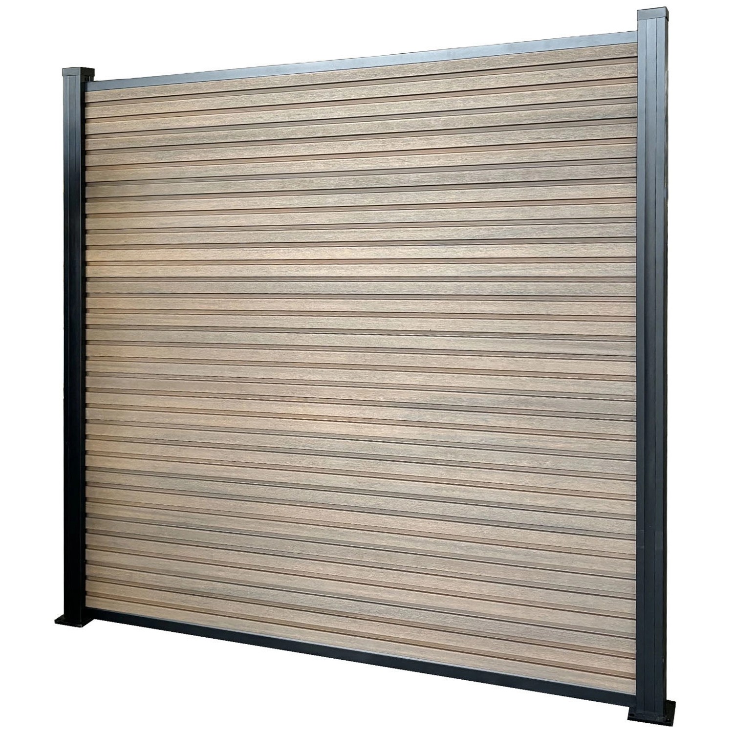 KARAT WPC Sichtschutzzaun Kronos Komplettset Gartenzaun 180 x 180 cm Teak günstig online kaufen